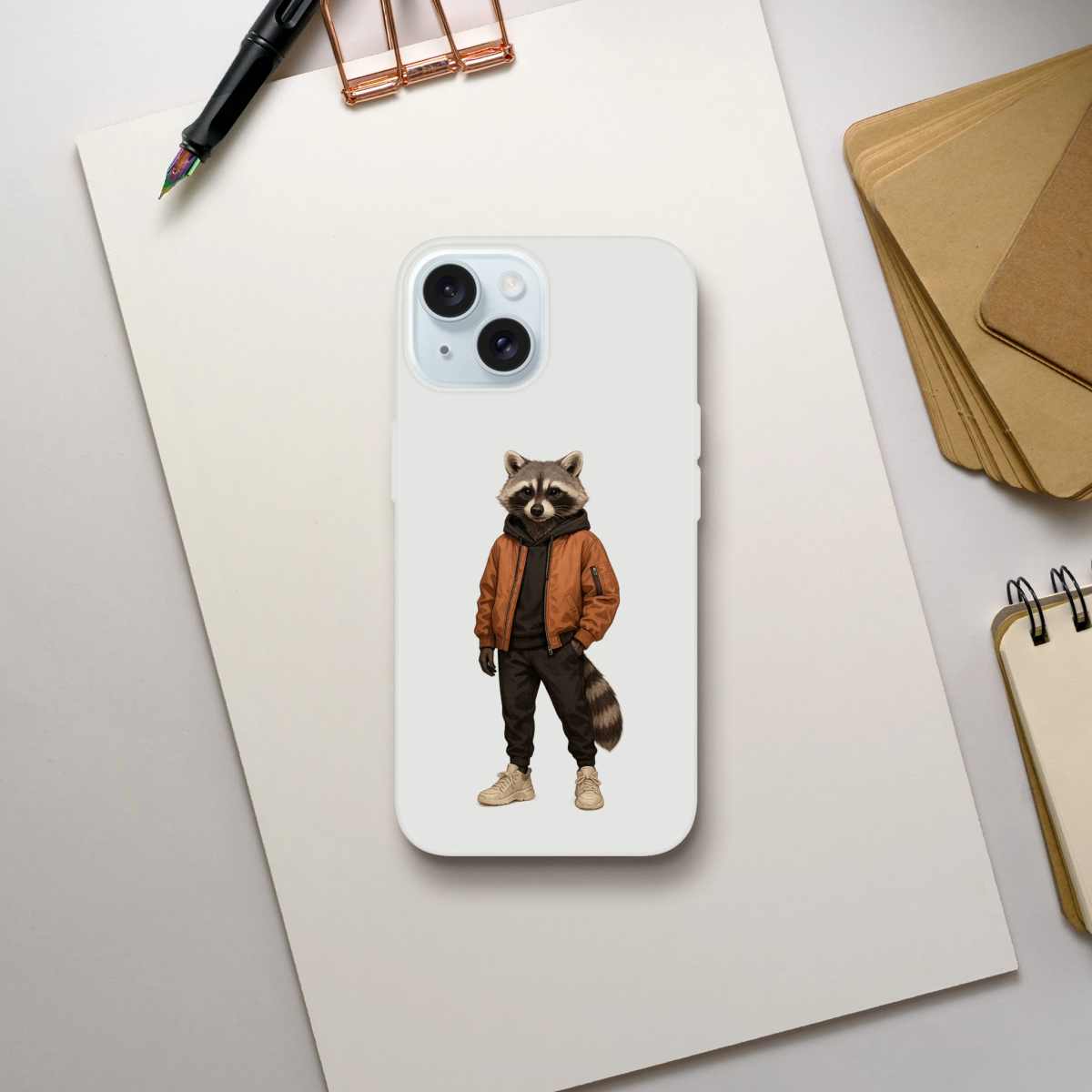 Cool Raccoon Streetwear iPhone Flexi Case - ROMAG Store
