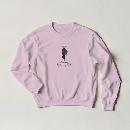 Panda Fashionista Sweatshirt – Chic Streetwear Graphic in Your Choice of Six Hues - ROMAG Store
