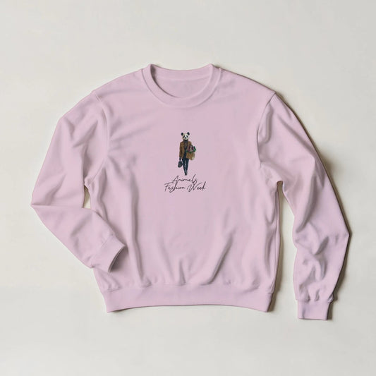 Panda Fashionista Sweatshirt – Chic Streetwear Graphic in Your Choice of Six Hues - ROMAG Store