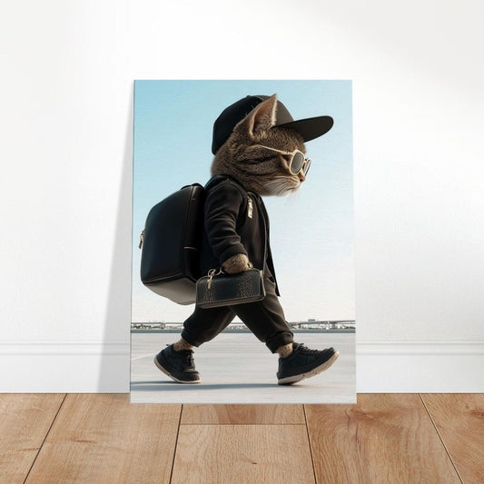 Urban Chic Cat Canvas Wall Art - ROMAG Store