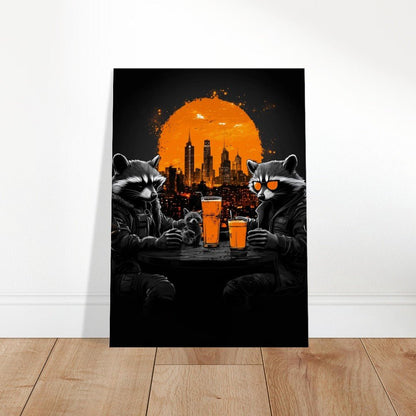 Urban Raccoon Squad Canvas Art - ROMAG Store