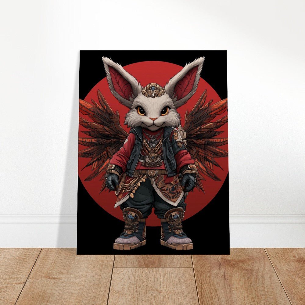 Urban Bunny Warrior Canvas Art - ROMAG Store