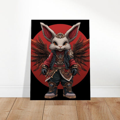 Urban Bunny Warrior Canvas Art - ROMAG Store