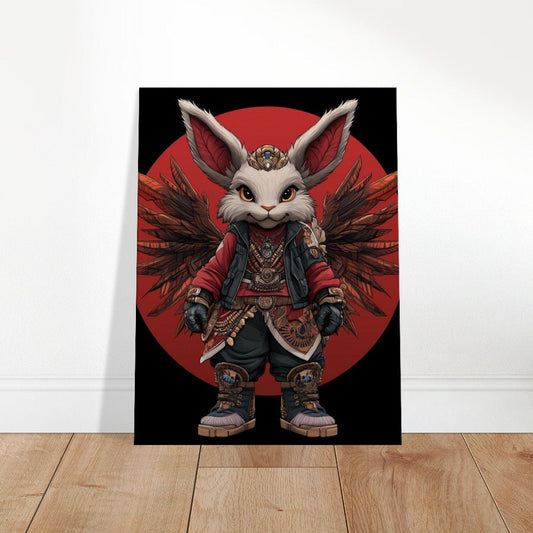 Urban Bunny Warrior Canvas Art - ROMAG Store