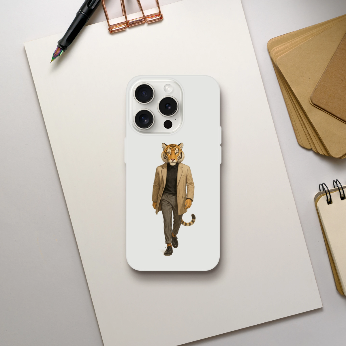 Dapper Tiger iPhone Flexi Case - ROMAG Store