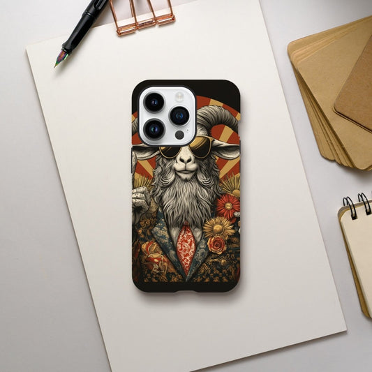 Chic Goat in Shades iPhone Tough Case - ROMAG Store