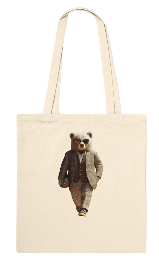Dapper Bear Street Style Tote Bag - ROMAG Store