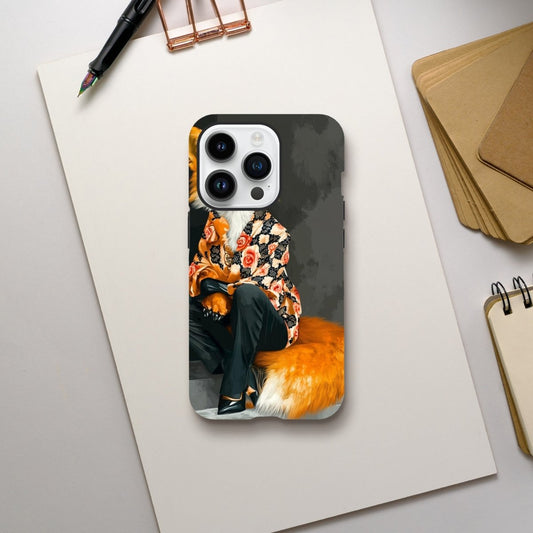 Chic Fox in Floral Shirt iPhone Tough Case - ROMAG Store