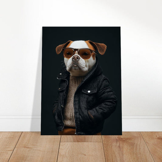 Urban Chic Dog Canvas Art - ROMAG Store