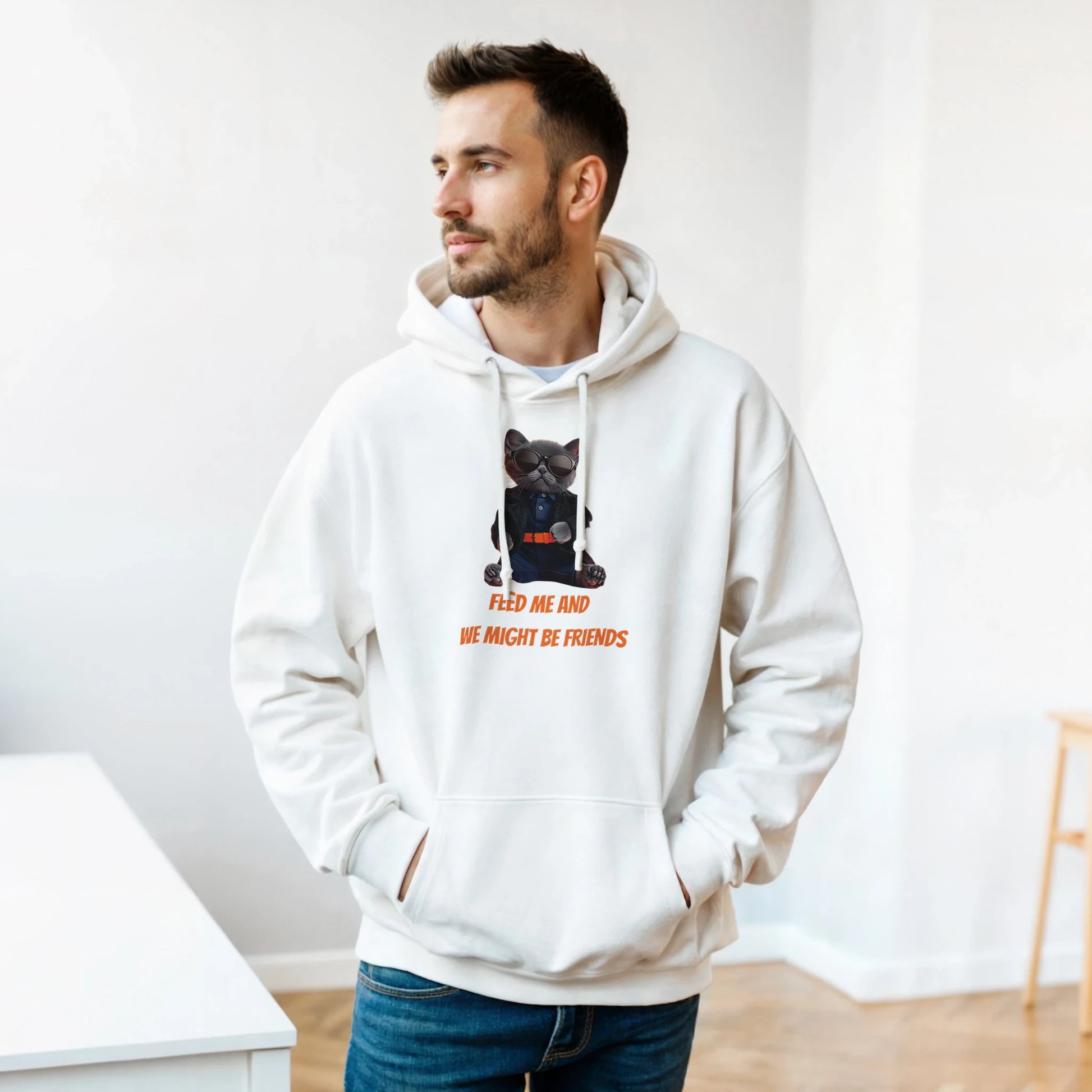 Sassy Cat 'Feed Me' Hoodie - ROMAG Store