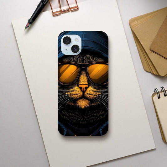Cool Cat in Hoodie iPhone Tough Case - ROMAG Store