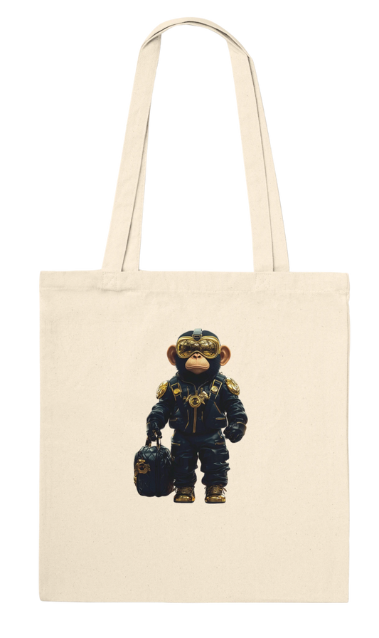 Chimp Commander Gold Goggles Tote Bag - ROMAG Store