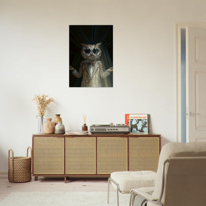 Sophisticated Owl in Suit Canvas - ROMAG Store