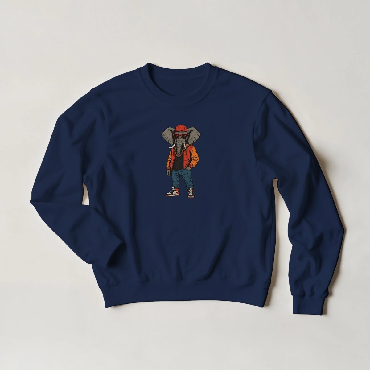 Elephant Streetwear Sweatshirt – Hip Hop Graphic Tee in 6 Colors - ROMAG Store