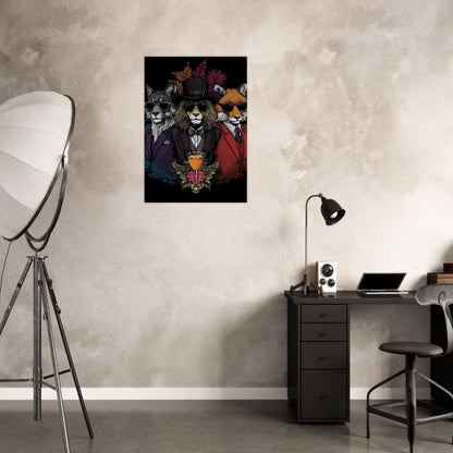 Suited Fox, Wolf & Lion Canvas - ROMAG Store
