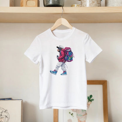 Vibrant Urban Explorer Monkey Kids T-Shirt - ROMAG Store