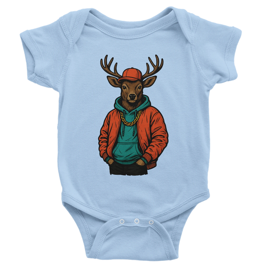 Cool Deer Hip Hop Baby Short Sleeve Bodysuit - ROMAG Store