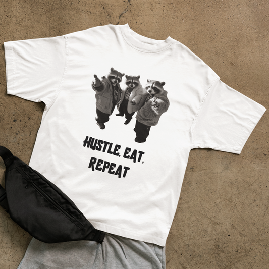 Hustle, eat, repeat T-shirt