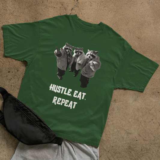 Hustle, eat, repeat T-shirt