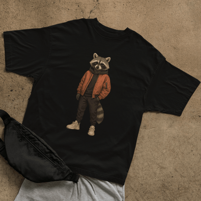Street Raccoon T-shirt - ROMAG Store