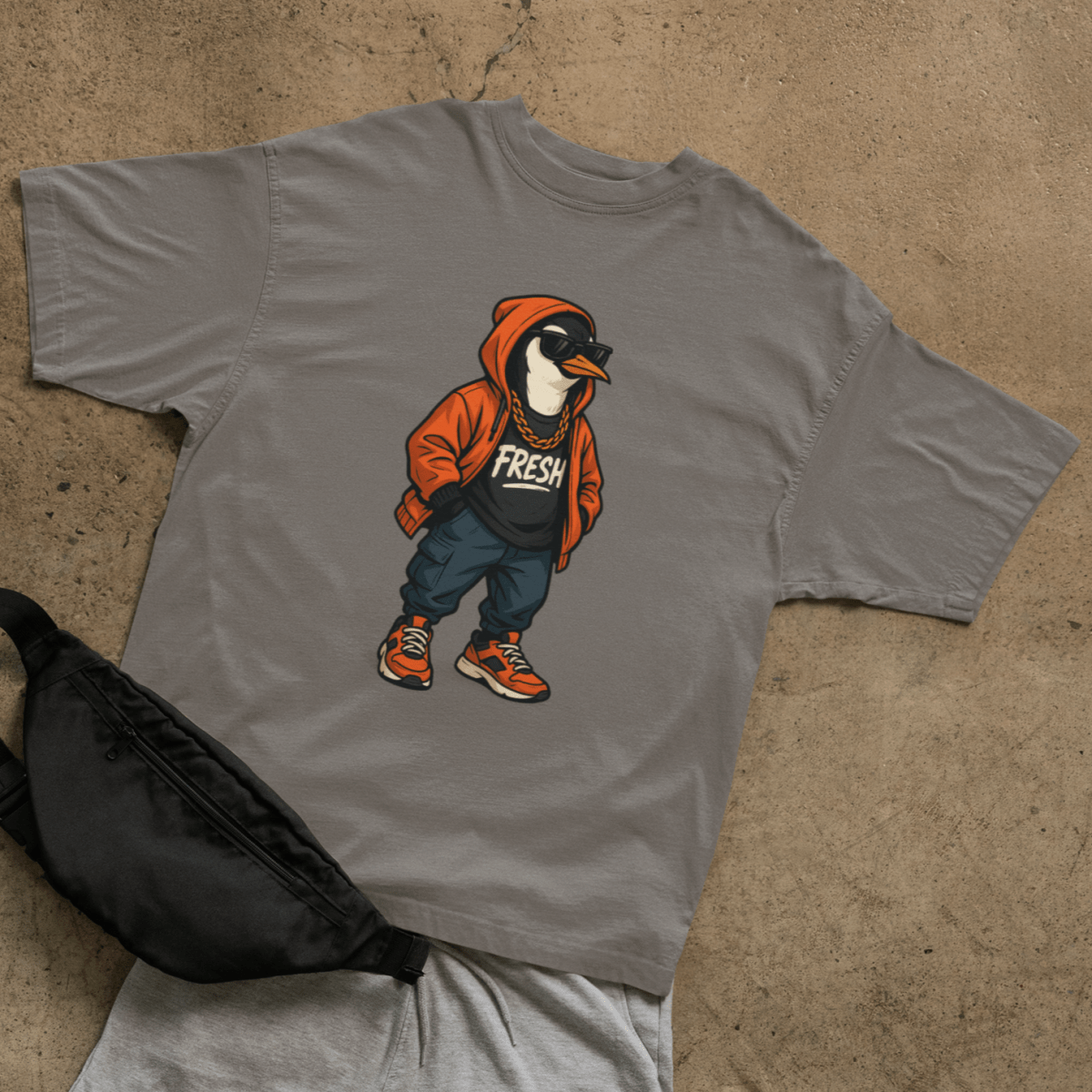 Street Penguin T-shirt - ROMAG Store