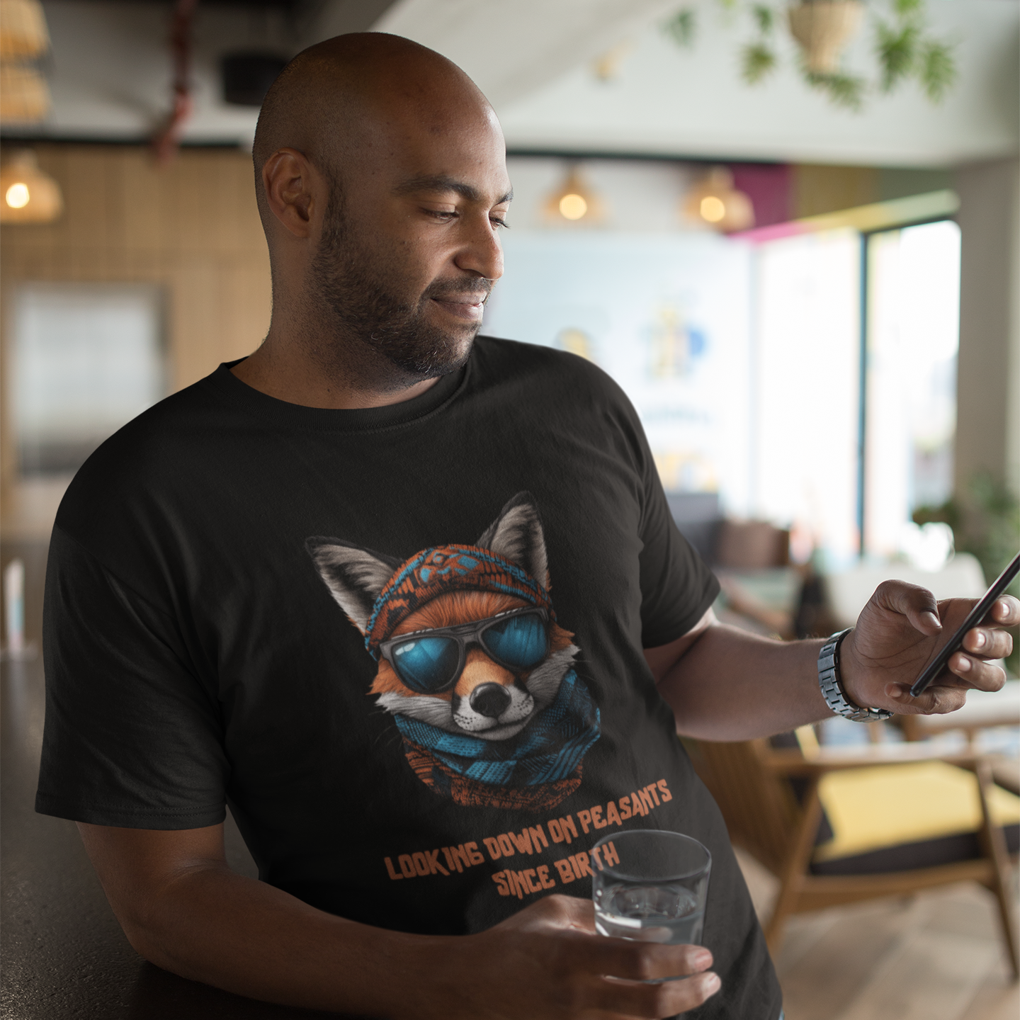 Looking down T-shirt
